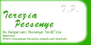 terezia pecsenye business card